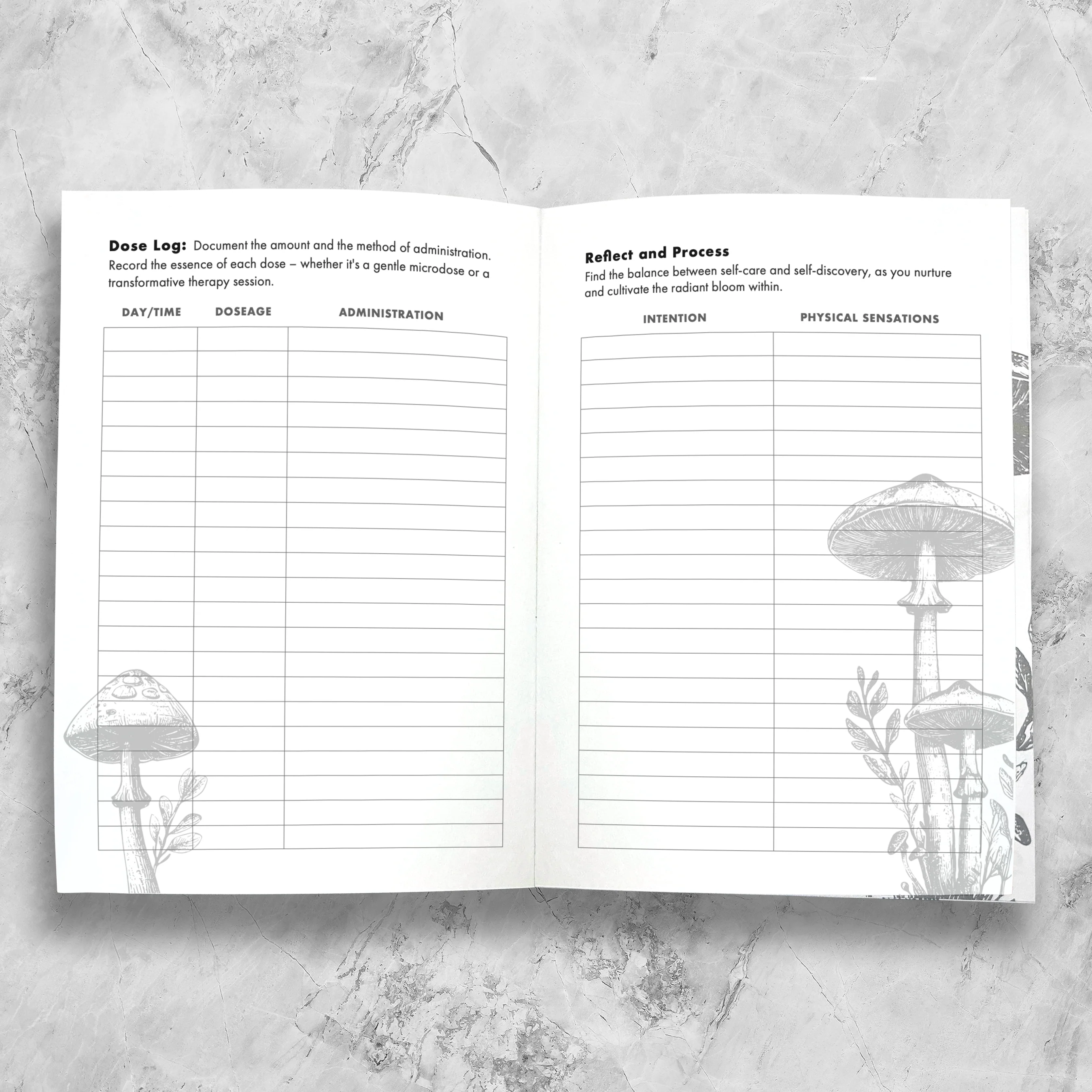 Set And Setting Stationery - Micro-dosing Bloom Journal: Blue Shrooms - Image 6