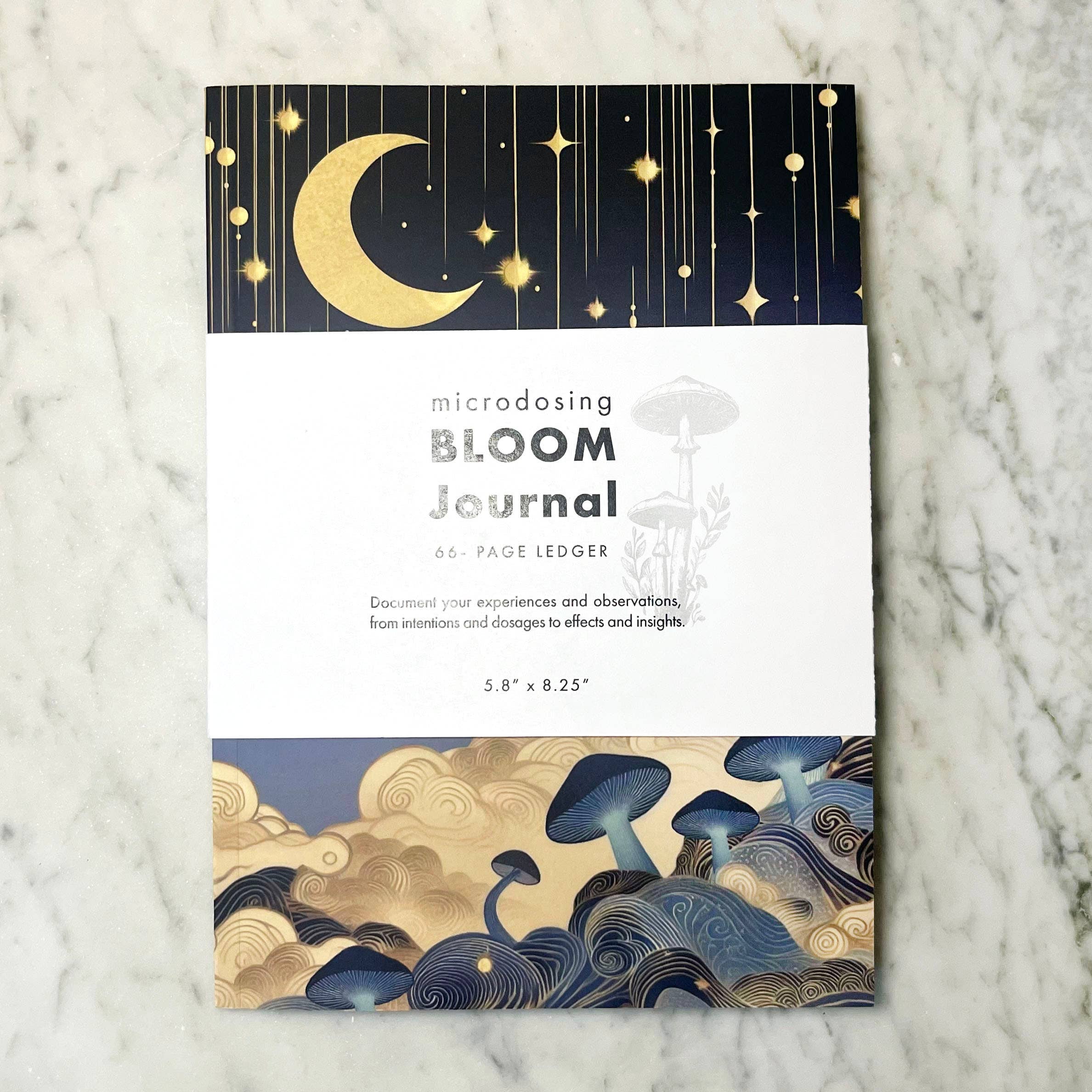 Set And Setting Stationery - Micro-dosing Bloom Journal: Midnight Moon Shrooms