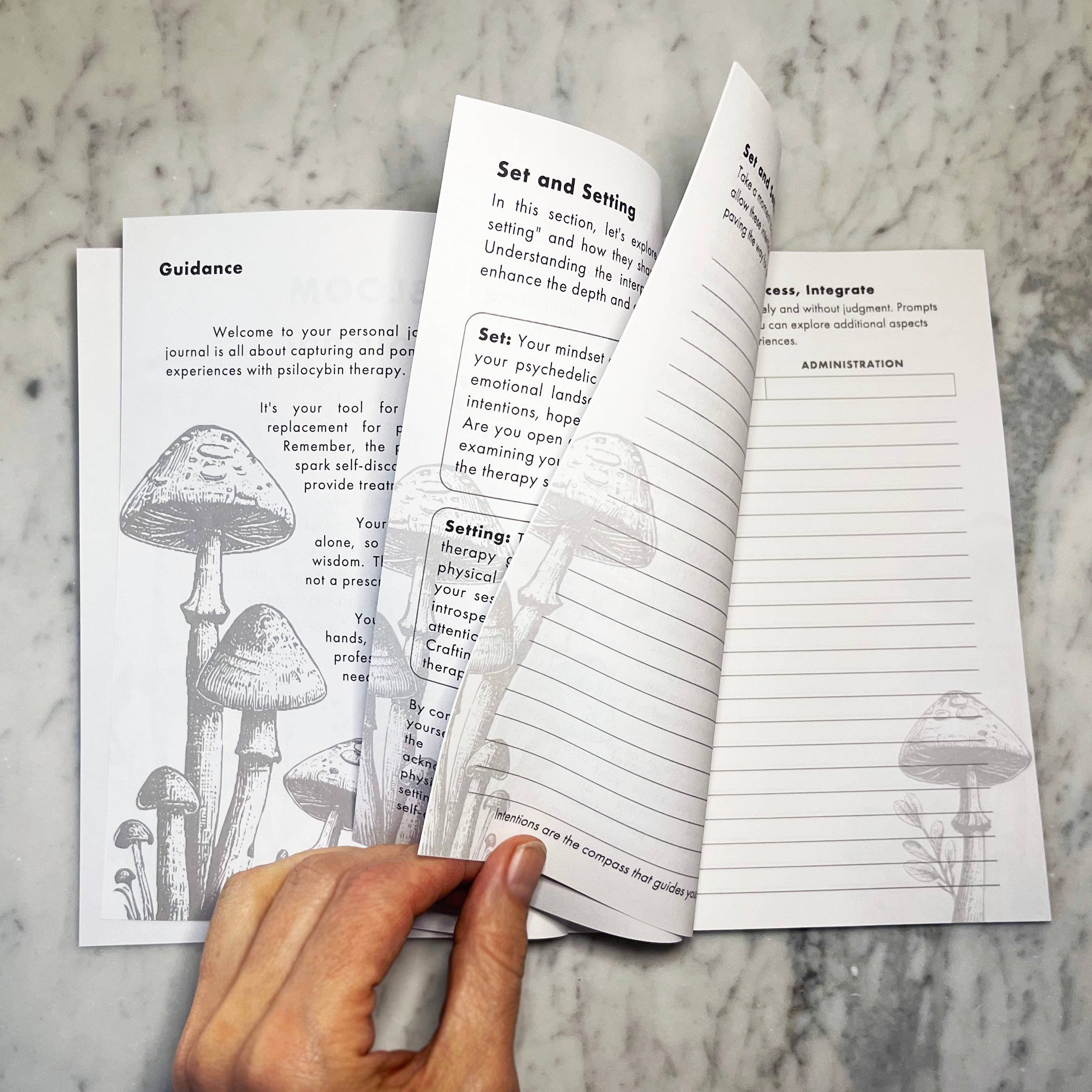 Set And Setting Stationery - Micro-dosing Bloom Journal: Midnight Moon Shrooms - Image 5
