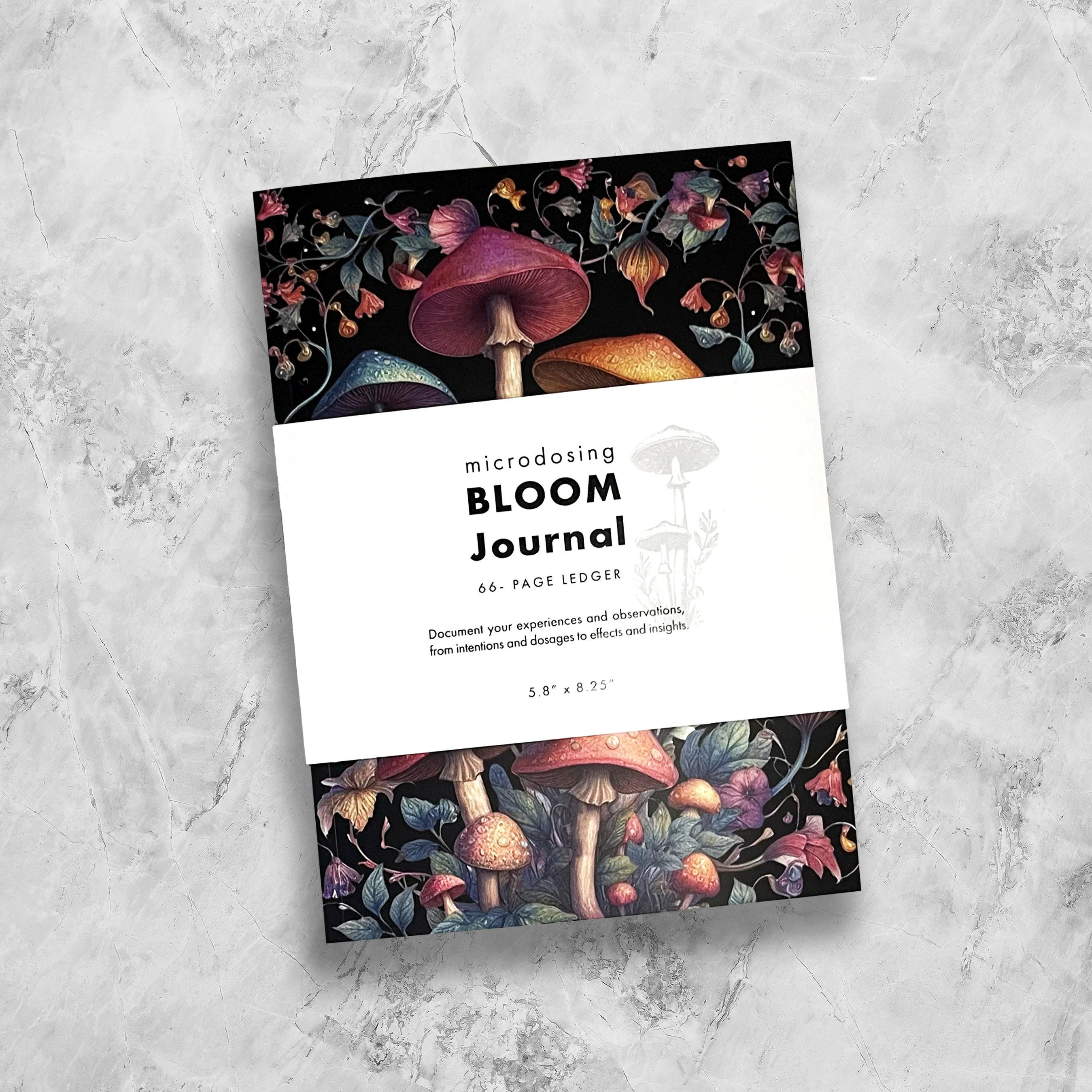 Set And Setting Stationery - Micro-dosing Bloom Journal: Night Garden Shrooms