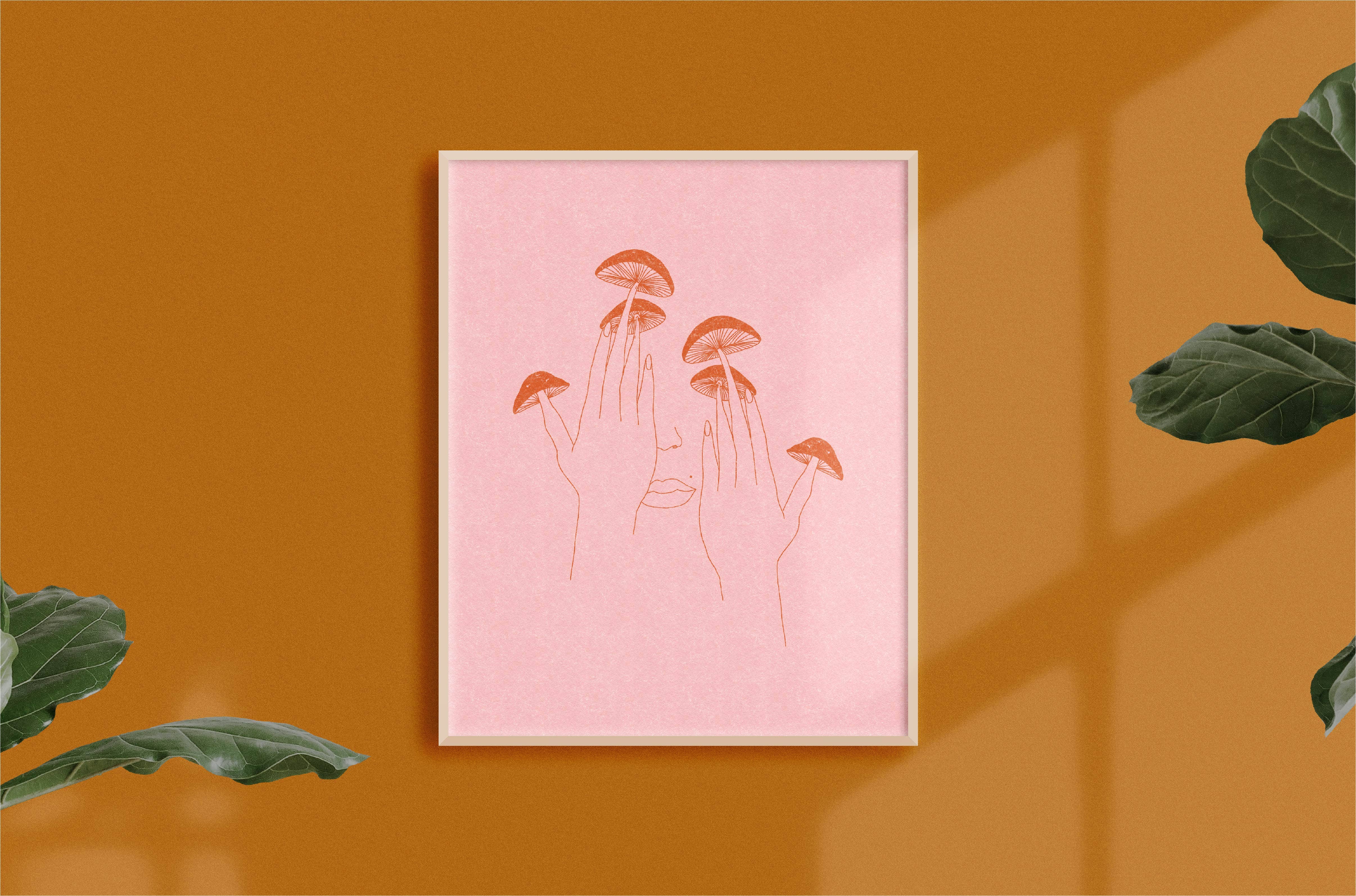 Shroom Fingers Art Print