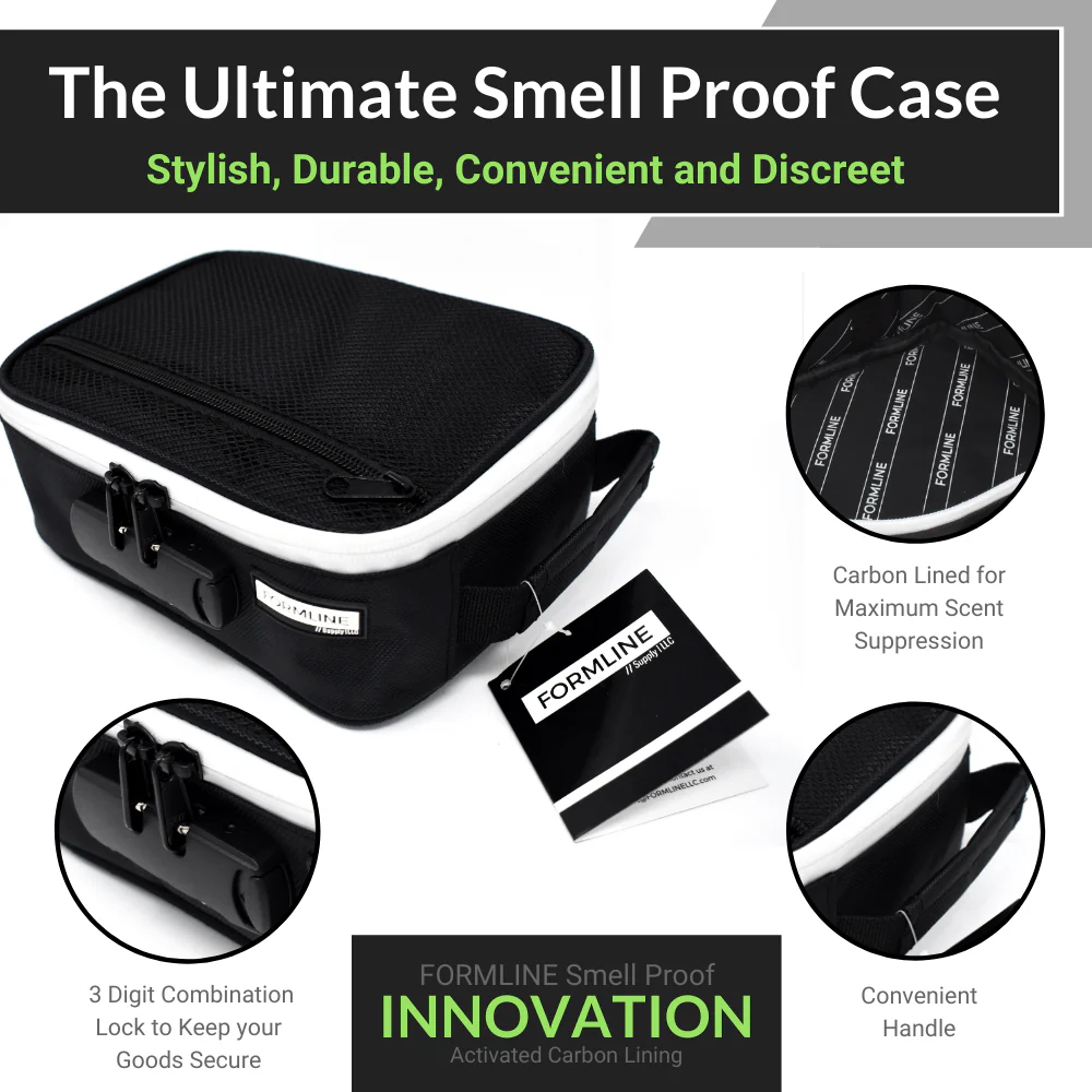 Smell Proof Case / Bag with Combination Lock (8 x 6 x 3 Inches) - Image 3