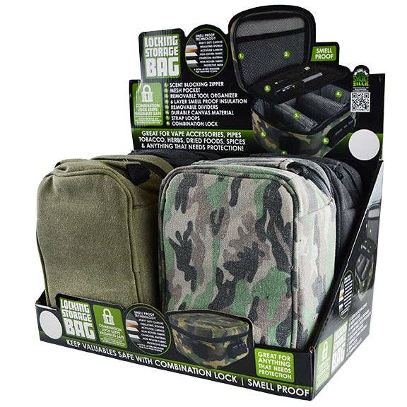 SMOKEZILLA CANVAS LOCKING BAG