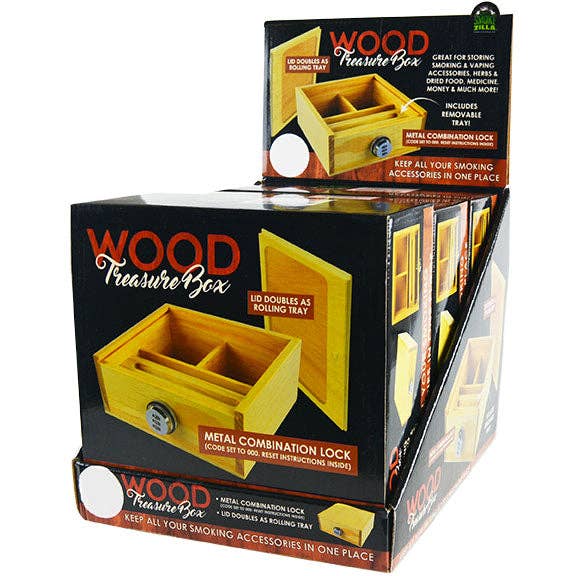 SMOKEZILLA LARGE WOOD TREASURE BOX