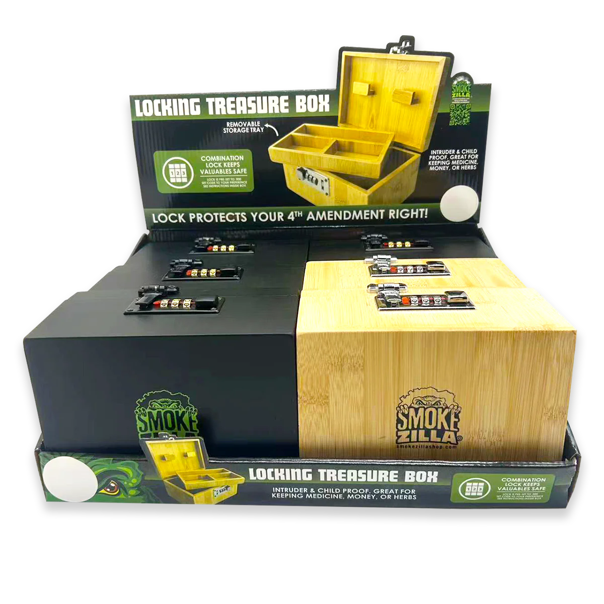 SMOKEZILLA LOCKING WOOD TREASURE BOX - Image 2