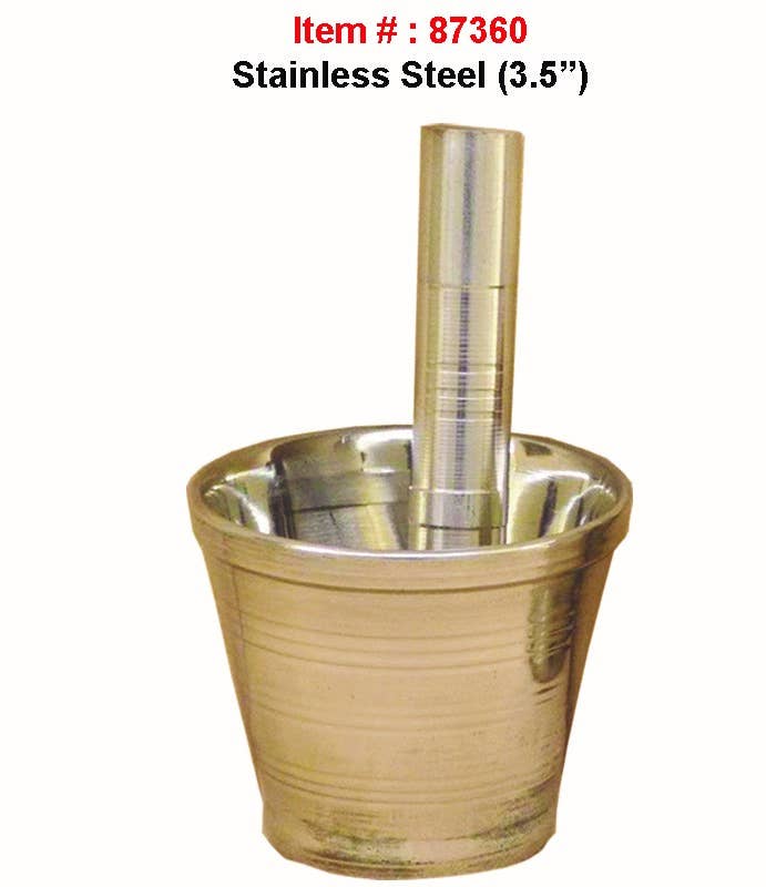 STAINLES STEEL MORTAR & PESTLE