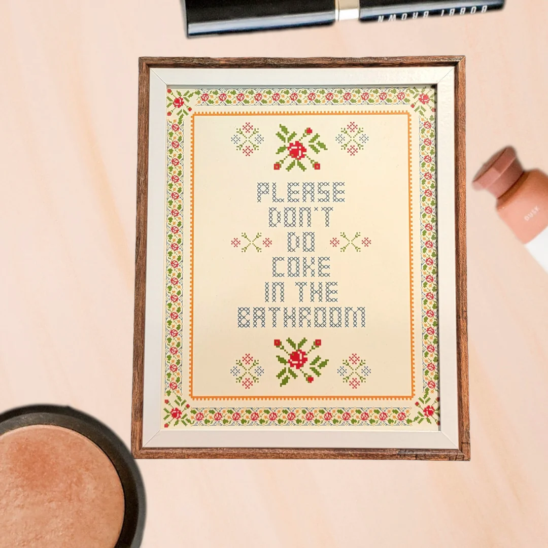 Thanks You're Welcome - Please Don't do Coke in the Bathrooom (Frame not included) - 8x10 Print - Image 4