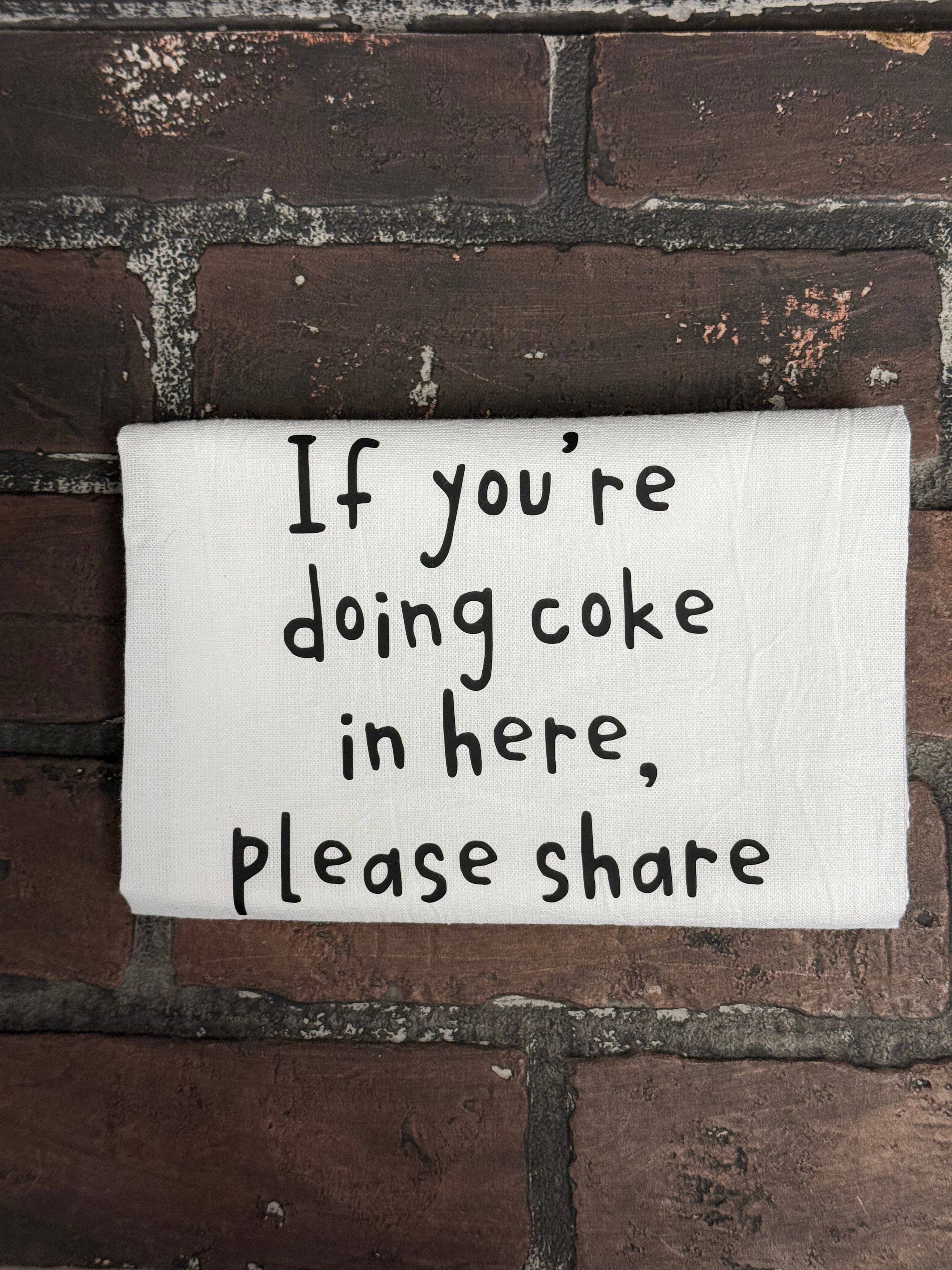 Three Black Cats Inc. - If you're doing coke in here please share, Hand towel - Image 4