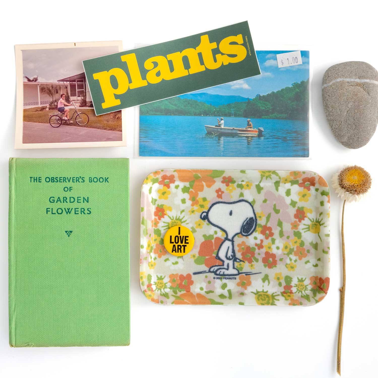 Three Potato Four - 3P4 x Peanuts® - Snoopy Wildflowers Vintage-Style Tray - Image 2