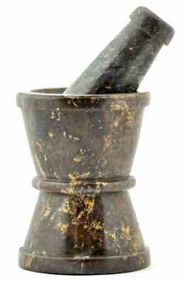 Traditional Apothecary Soapstone Mortar & Pestle - 3"H, 3"D