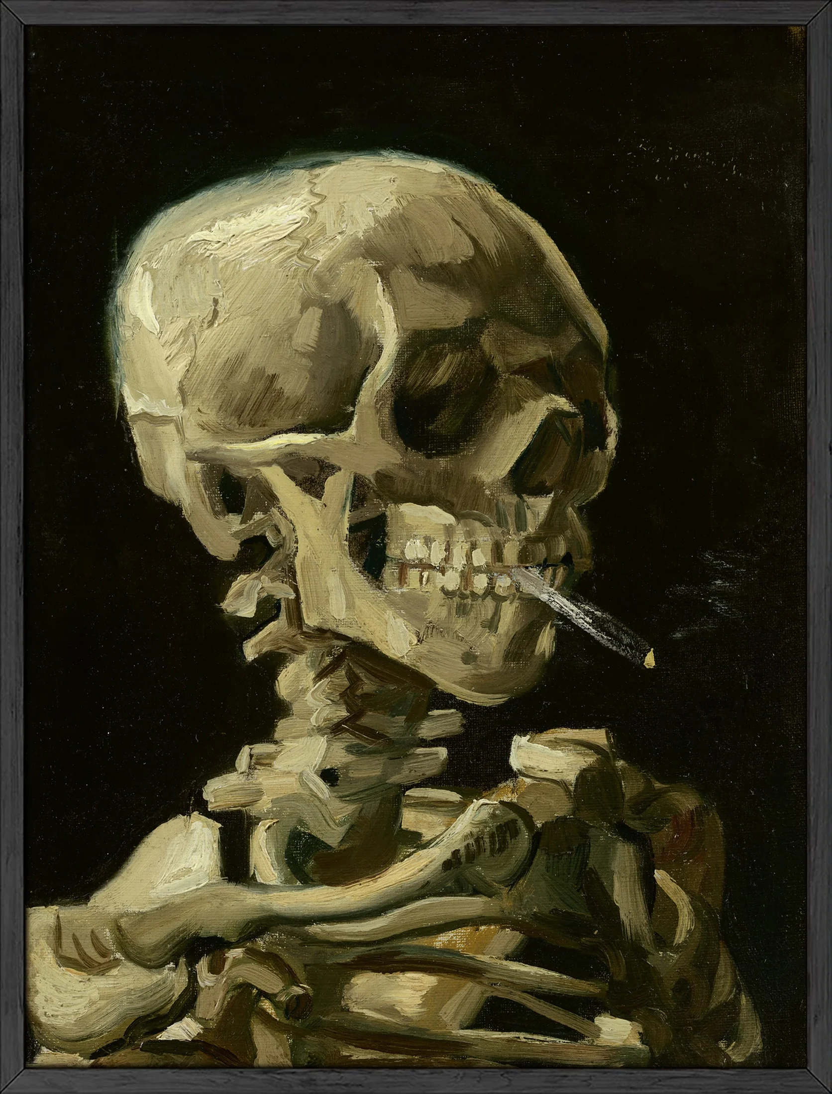 Vincent Van Gogh Smoking Skeleton
