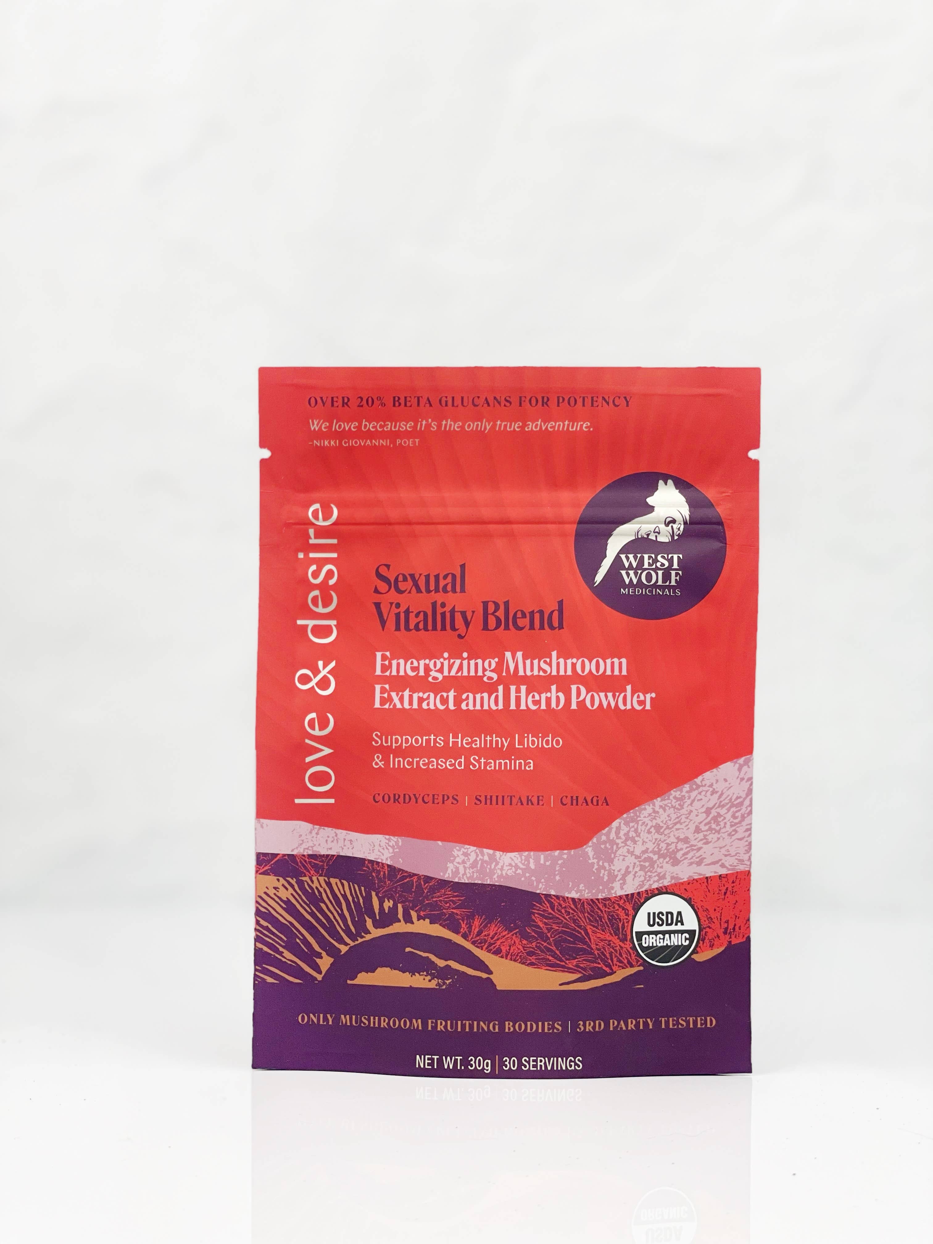 West Wolf Medicinals - Sexual Vitality | Love & Desire | Mushroom Extracts & Herbs