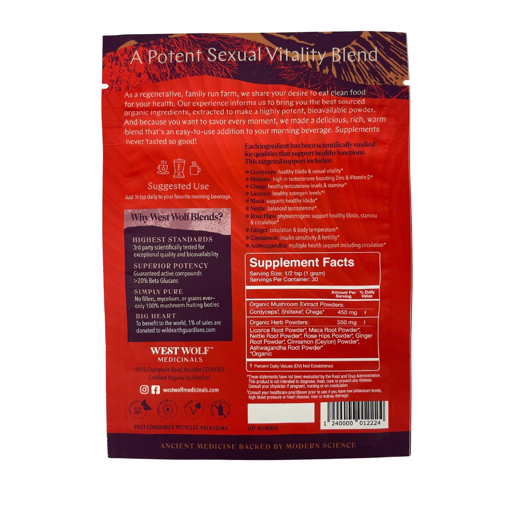 West Wolf Medicinals - Sexual Vitality | Love & Desire | Mushroom Extracts & Herbs - Image 2