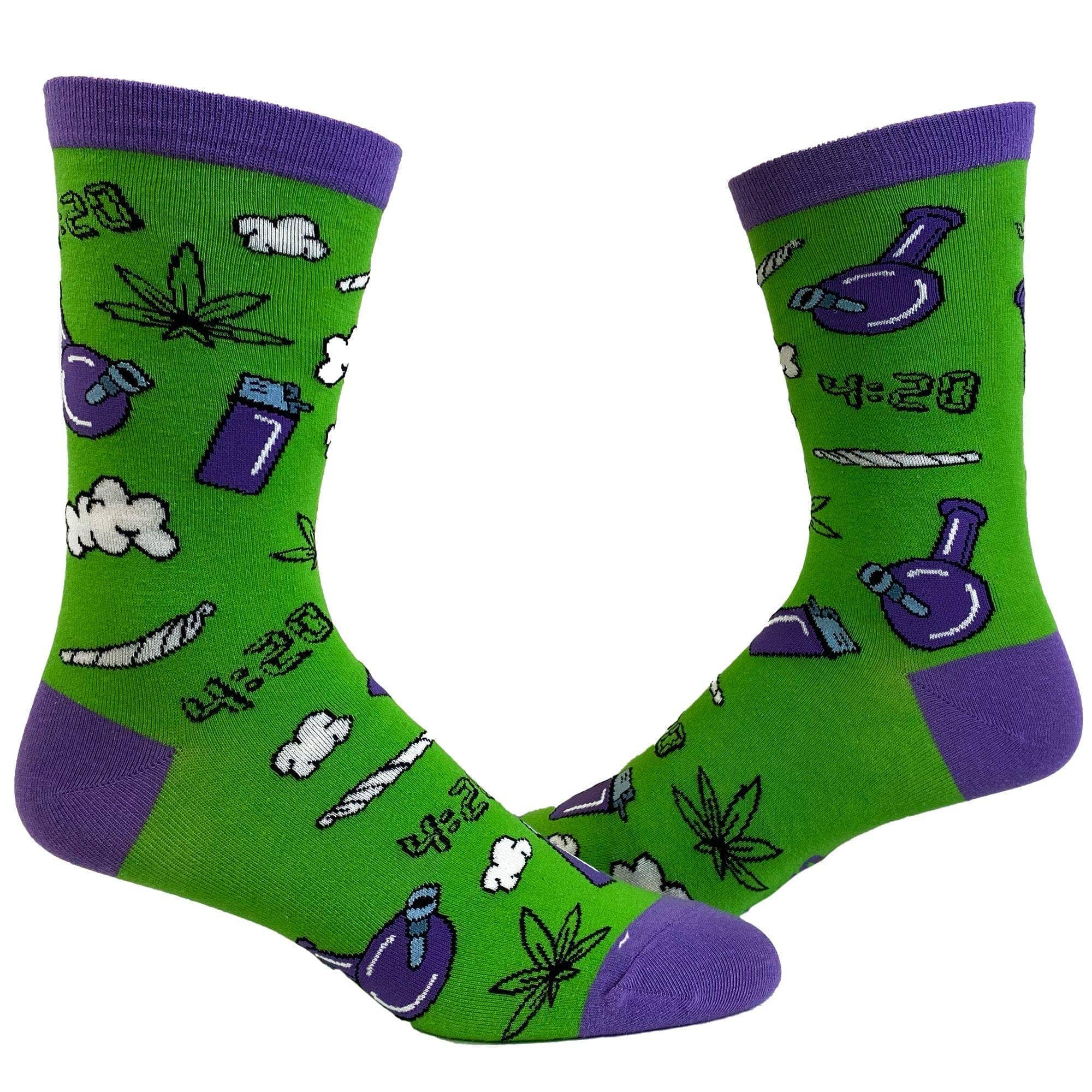 Womens 420 Weed Socks Marijuana CBD Funny Sock for Women