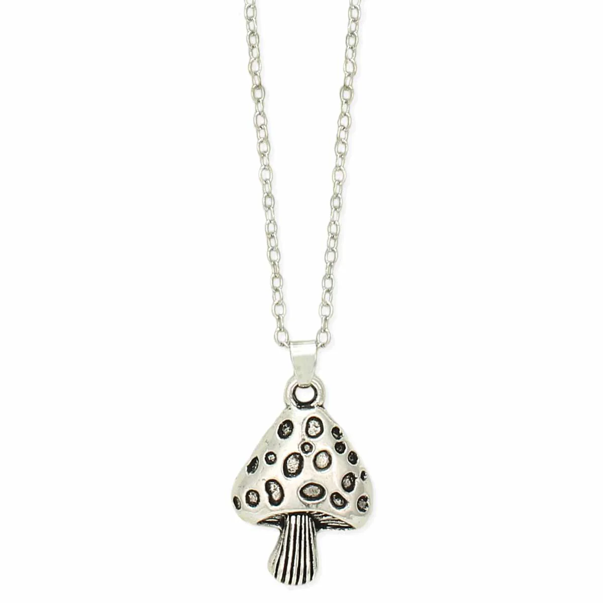 Wonderland Silver Toadstool Necklace