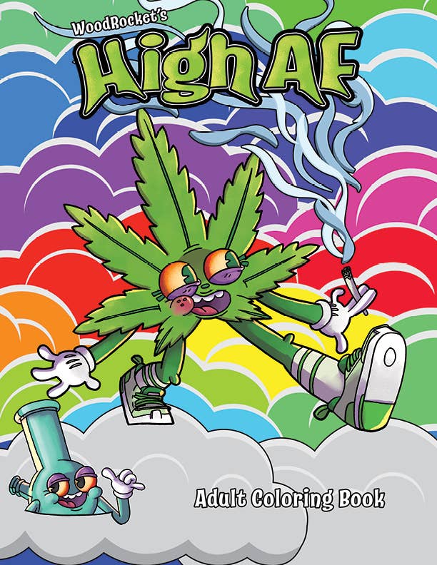 Wood Rocket Products - High AF Coloring Book, CB-011