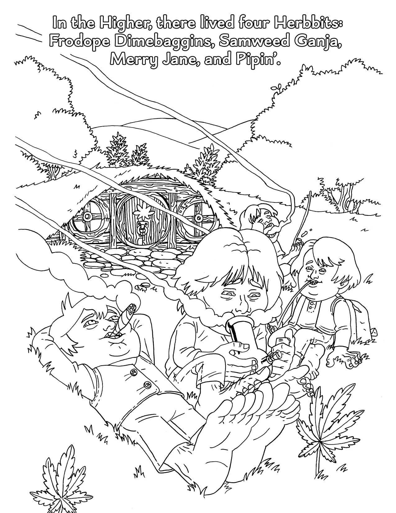 Wood Rocket Products - Lord of the Smoke Rings Stoner Parody Coloring Book, CB-040 - Image 2