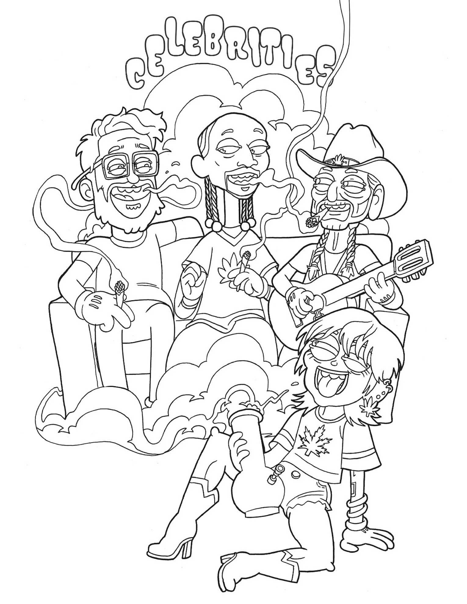 Wood Rocket Products - Who Smokes Weed? Coloring Book, CB-017 - Image 2