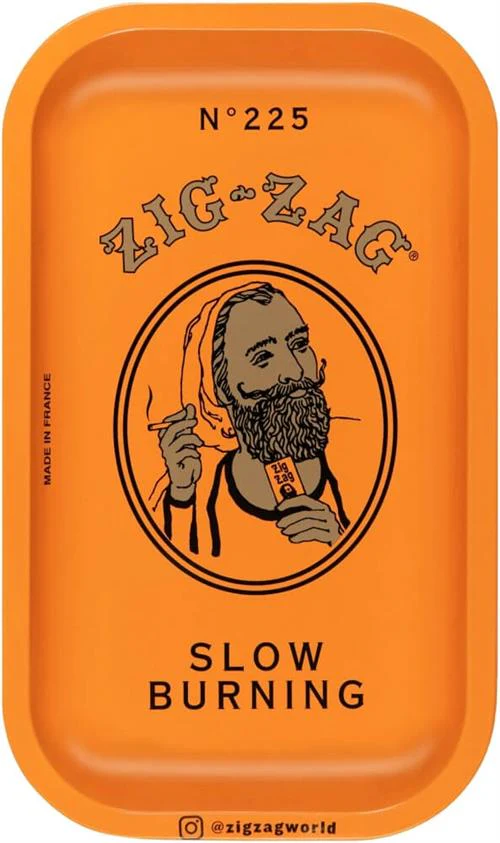 Zig-Zag French Orange Small Rolling Tray