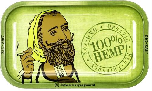 Zig-Zag Hemp Design Small Rolling Tray
